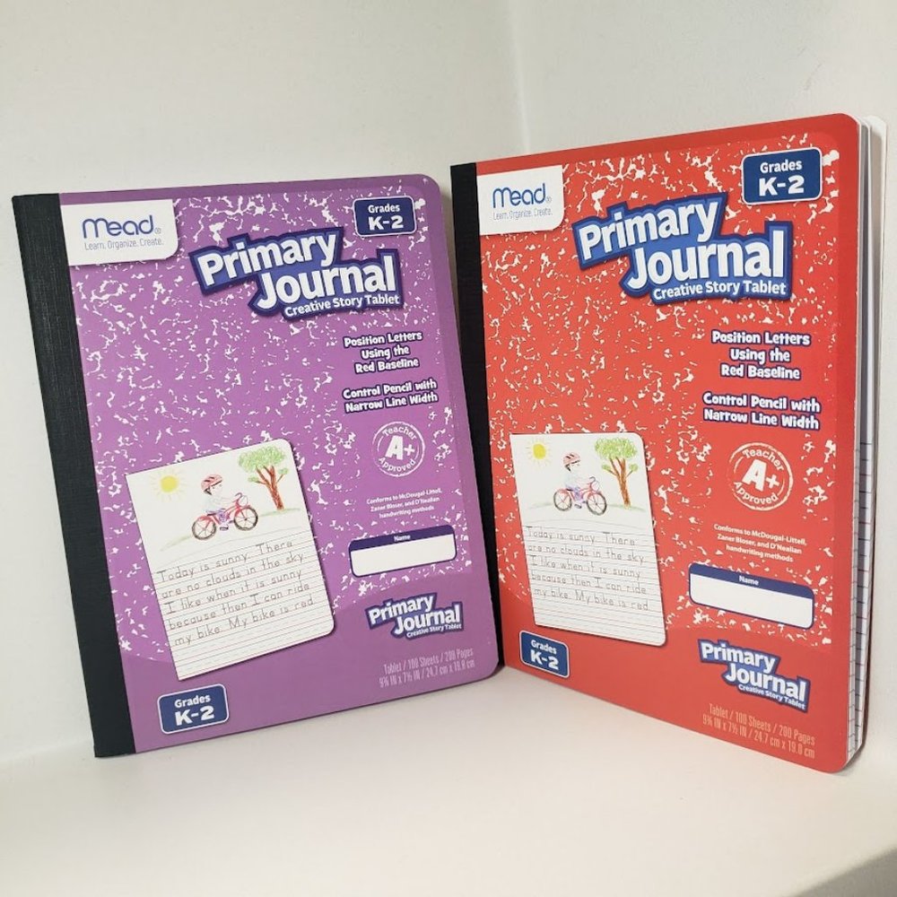 SET of 2 Journal Primary Composition Notebooks Notebook Writing School Supplies